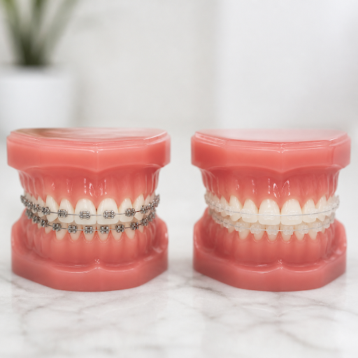 Confused between metal and ceramic braces? At Aura Dental Care in Kavadiguda, Hyderabad, our expe… post image