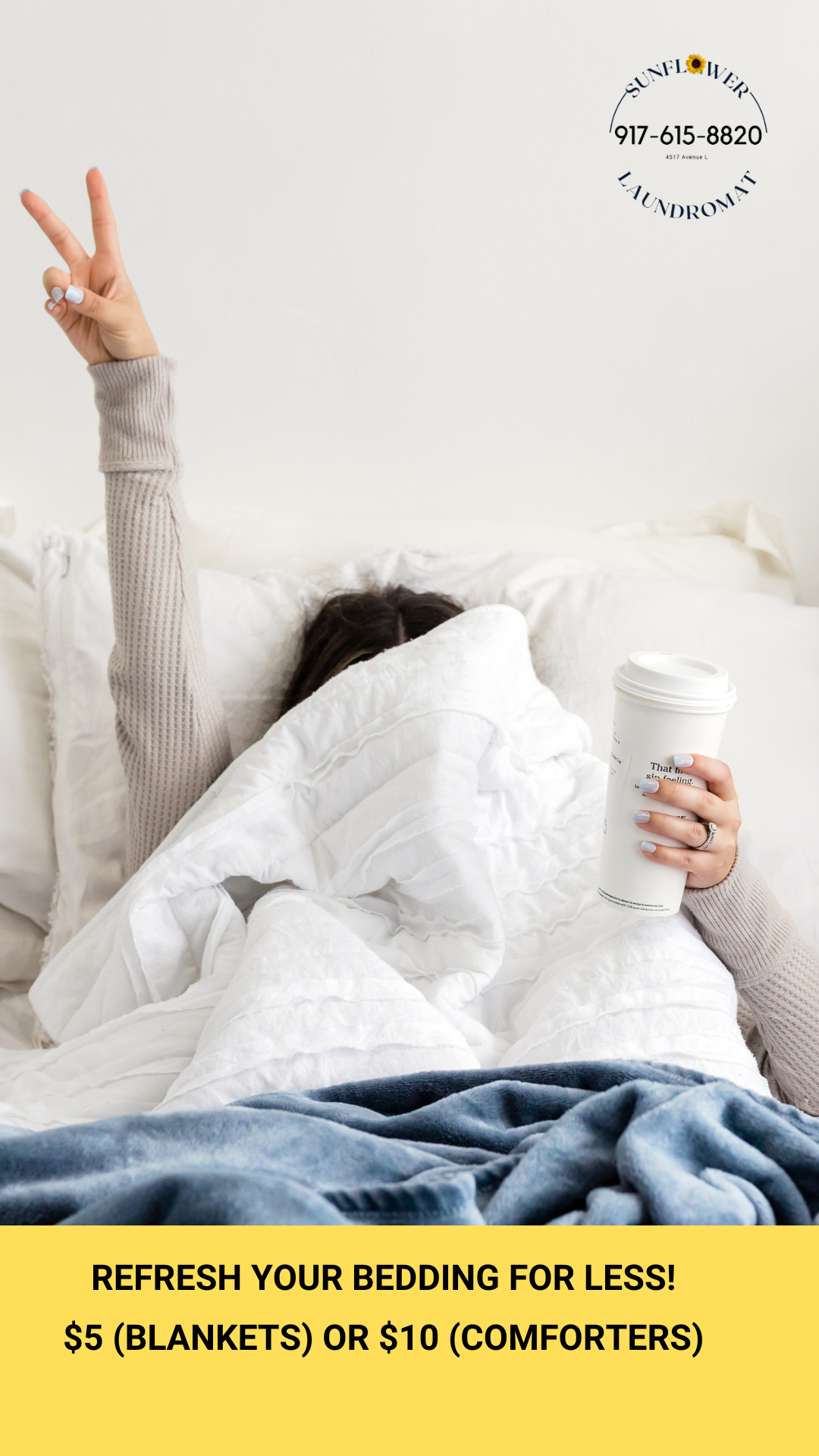 Sunflower Laundromat laundromat interior in Brooklyn, NY