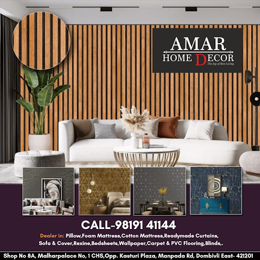 Amar Home Decor - Sofa and Cover, Foam matters, Wallpaper, Cushion Covers