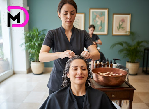 Give your hair the pampering it deserves with signature luxury hair spa treatments at DM Salon, y… post image