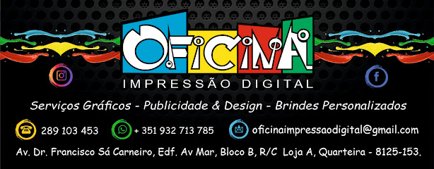 Oficina Impressão Digital - Publicidade, Impressão Digital, Gráfica e Design.