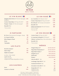 Menu Be’Bar Page 3