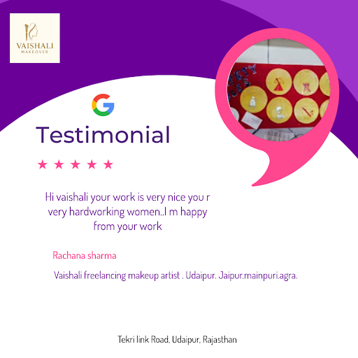 'Rachana' was delighted with the service at Vaishali, the best freelancing makeup artist in Udaip… post image