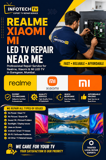 Realme Xiaomi Mi LED TV Repair Near Me – Infotech TV, Goregaon post image