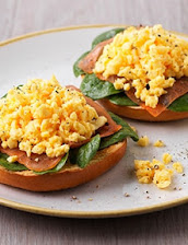Salmon at Scrambled Egg Breakfast