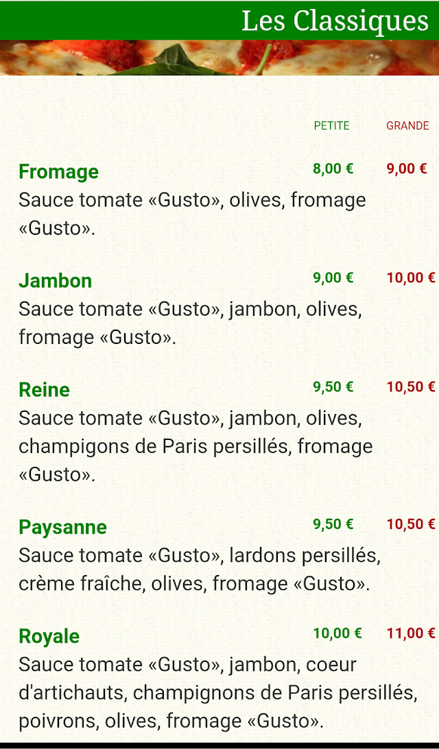 Pizza Gusto