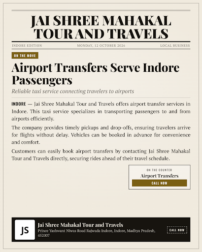 Jai Shree Mahakal Tour and Travels offers reliable airport transfers in Indore with professional… post image