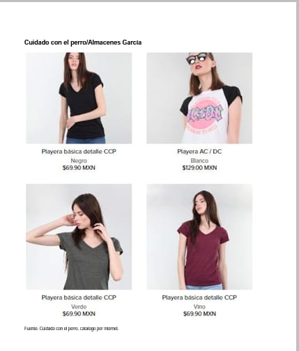 Ropa de novedad - Visual