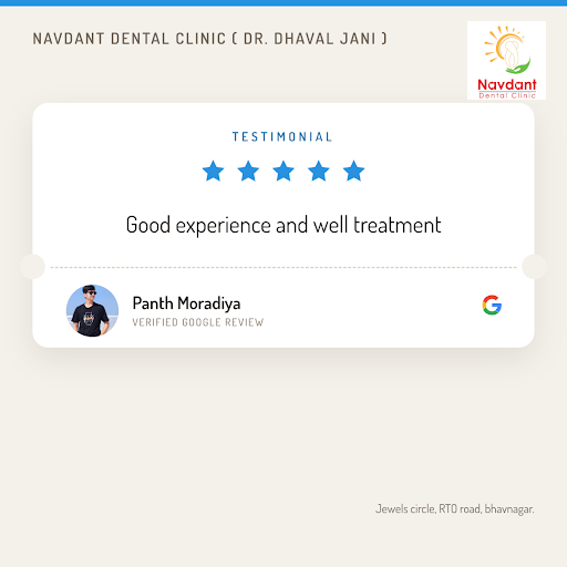 Panth Moradiya's smile is now a dazzling work of art, thanks to the exceptional care at NAVDANT D… post image