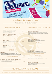 Menu Le G restaurant Page 1