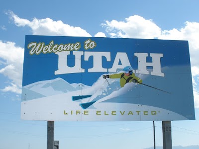 Welcome to Utah sign