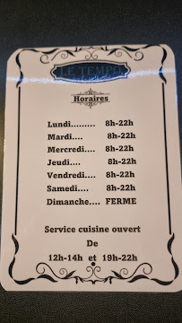 Menu Le Tempo - Beaulieu-sur-Mer Page 4