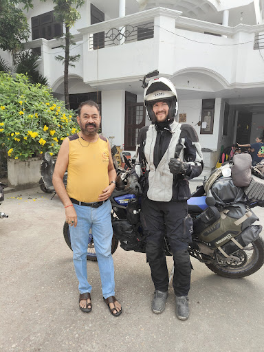 Alex from Germany visited us while going from Germany to Nepal on his motorcycle.