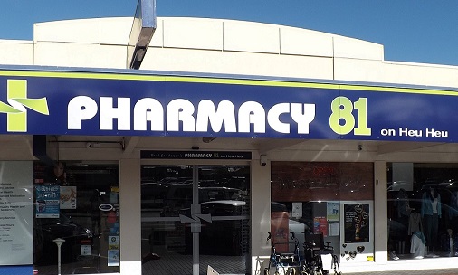 Pharmacy 81 on Heu Heu Logo