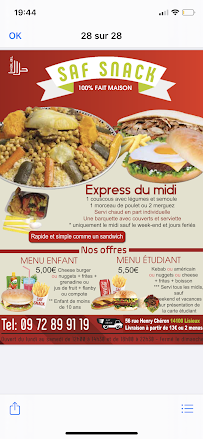 Menu SAF'SNACK LISIEUX couscous Page 13