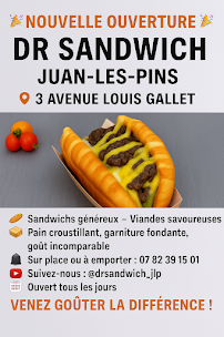 Menu Restaurant Cacher Juan Les Pins - Dr Sandwich Page 1