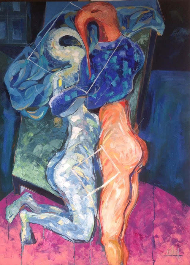 Contemporary art painting Duc Loi artist