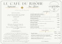 Menu Le Café du Rhône Page 1