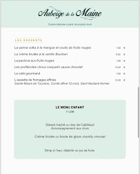 Menu Auberge de la Maine - Restaurant & Bar - VENTE A EMPORTER - Aigrefeuille sur Maine 44140 Page 2