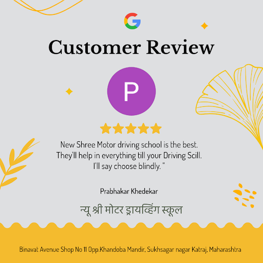 Prabhakar, a satisfied student of न्यू श्री मोटर ड्रायव्हिंग स्कूल, raves about his exceptional l… post image