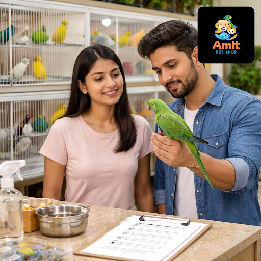 Thinking of bringing home a talking, colorful parrot? At Amit Pet Shop & fish aquarium & pet groo… post image