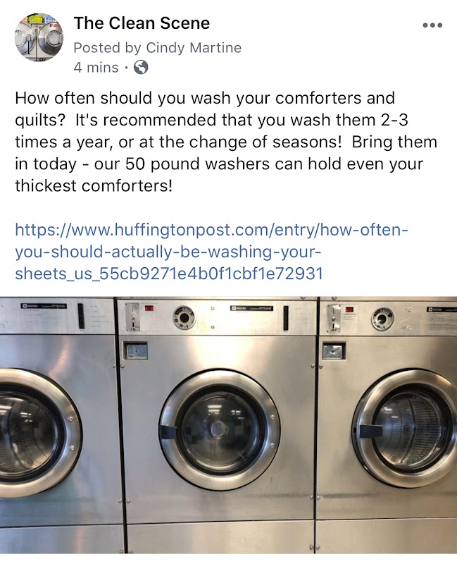 Clean Scene Laundromat facility with washing machines in Wilmington