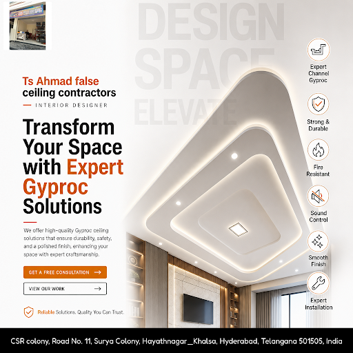 Ts Ahmad False Ceiling Contractors specializes in high-quality interior solutions with Saint Goba… post image