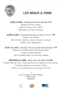 Menu Le 69 La Pizzeria au Bout du Monde Page 1