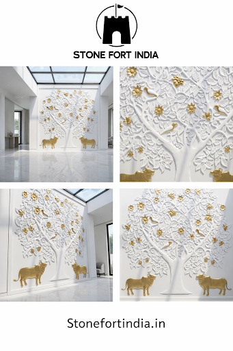 Elevate your space with our premium Gwalior Mint Stone Carving Luxury Wall Art 🤍✨ post image