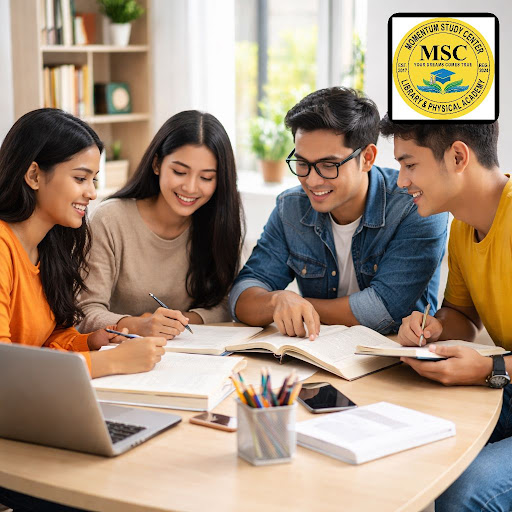 Struggling to focus in crowded classrooms? At MOMENTUM STUDY CENTER AND LIBRARY in Sultanpuri, De…