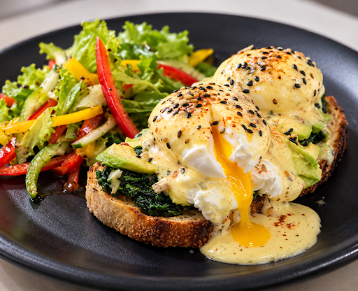 🍳 EGGS BENEDICT | PREMIUM BREAKFAST IN TAPOVAN, RISHIKESH 🥑 post image