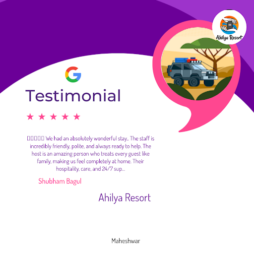 Shubham Bagul's unforgettable experience at Ahilya Resort in Maheshwar! He rated us 5/5 stars, pr… post image