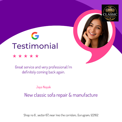 Jaya Nayak from Gurugram raves about her exceptional experience at New Classic Sofa Repair & Manu… post image