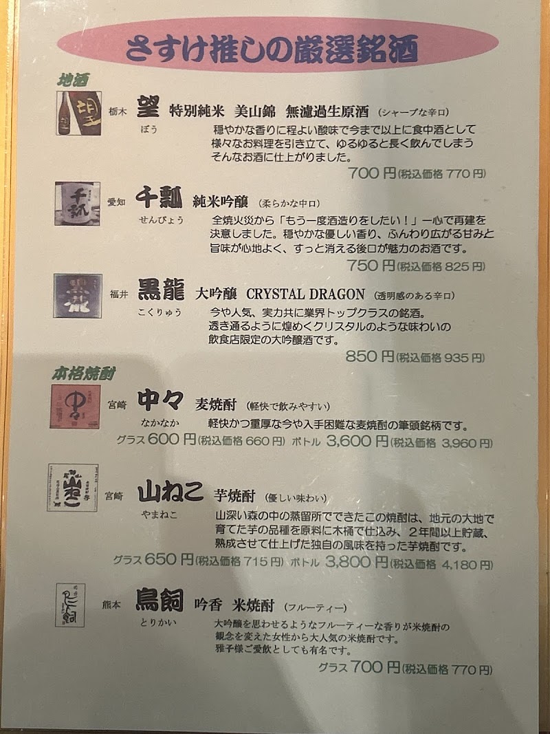 炭火焼 さすけ 池下本店