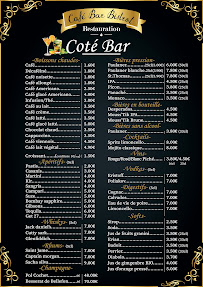 Menu Café Bar Bistrot Page 1