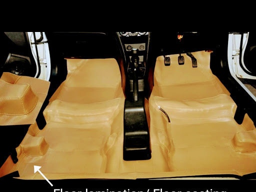 Floor lamination or floor coating. Colour depends on the car's interior. post image