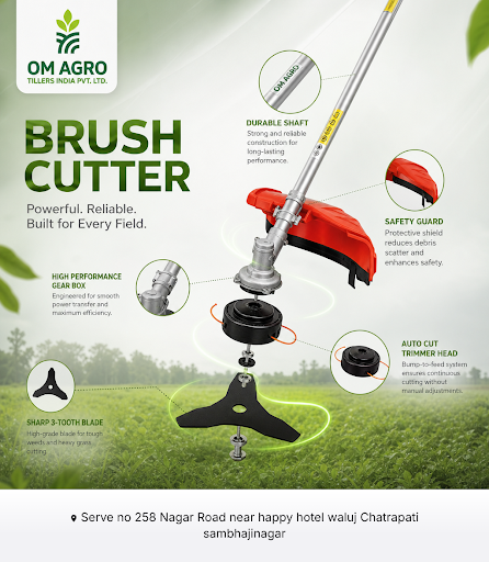 Om Agro Equipments offers reliable agricultural equipment including Brush Cutters, Power Weeders,… post image