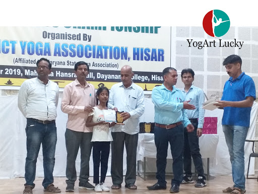 Rupakeshi Won Gold Medal In Hisar District Yoga Championship. Student of YogArt Lucky Health & Fi… post image