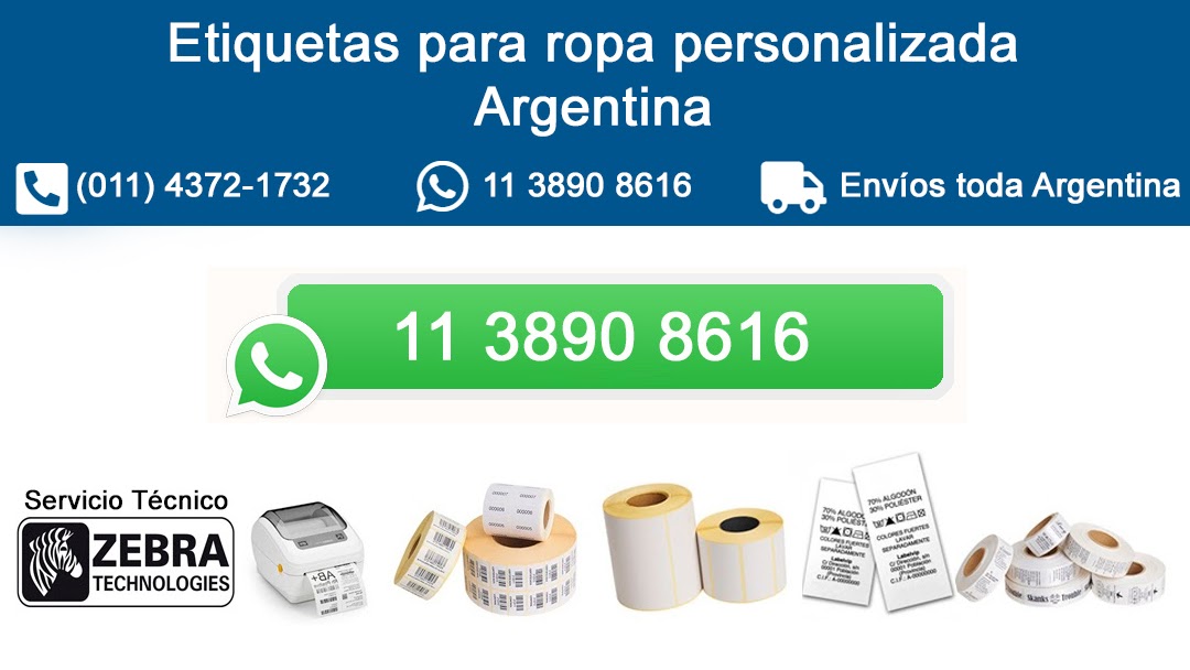 Fabrica de etiquetas para ropa SA - Etiquetas adhesivas y de poliamida  blanca e impresas. Sin exigencias de compra mínima. Envíos a toda la  Argentina.