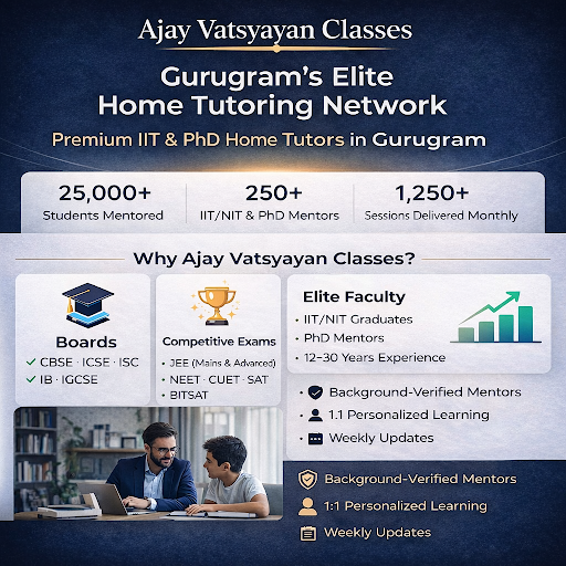 Ajay Vatsyayan Classes is a trusted home tuition provider in Gurugram, successfully delivering qu… post image