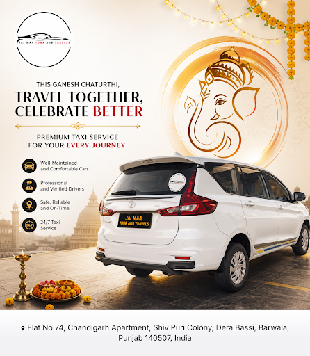 Jai Maa Tour and Travels offers reliable taxi cab service for Ganesh Chaturthi 2026. Travel comfo… post image
