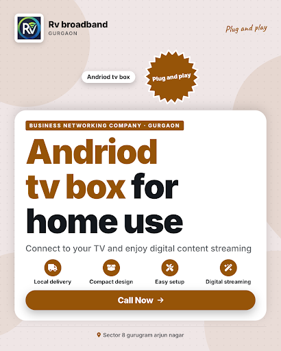 Discover seamless digital content streaming with the Android TV box from RV Broadband in Gurgaon.… post image