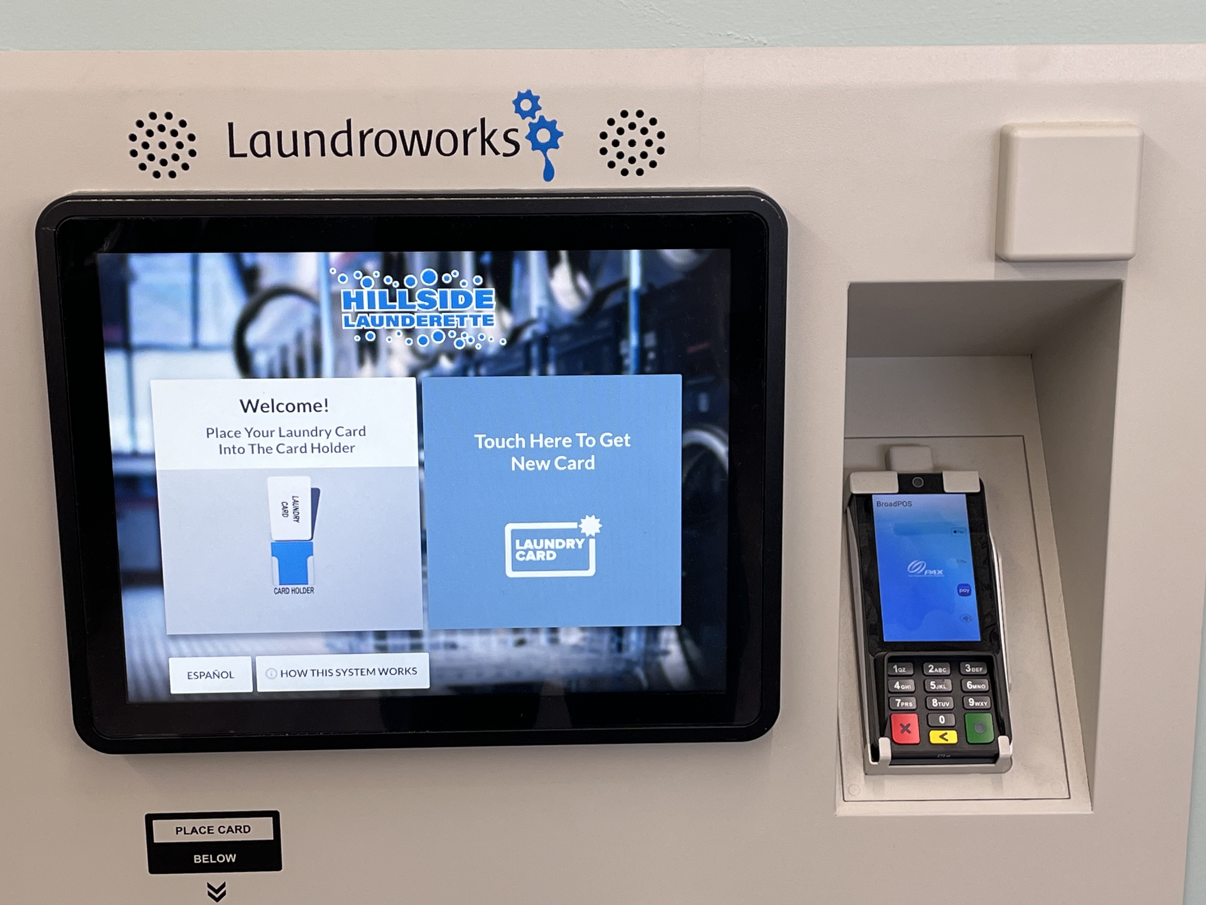 Self-service laundry at Hillside Launderette, Amesbury, MA