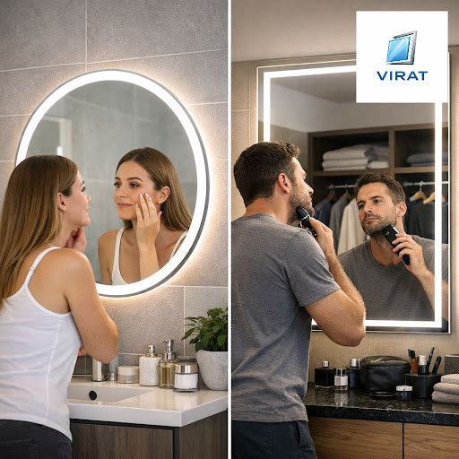 Upgrade your bathroom or dressing area with stylish LED mirrors from Virat Luxury glass & alumini… post image