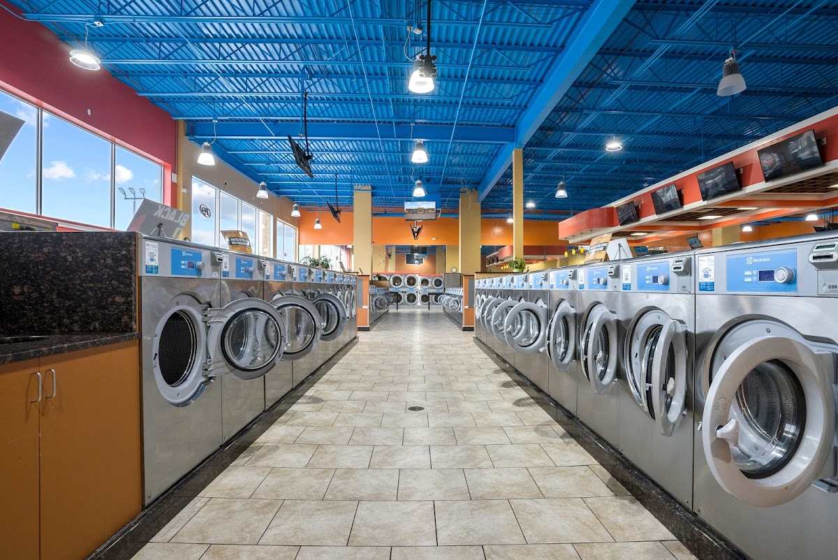 Laundry City Laundry Services facility with washing machines in Baltimore