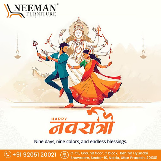 𝐂𝐞𝐥𝐞𝐛𝐫𝐚𝐭𝐞 𝐇𝐀𝐏𝐏𝐘 नवरात्रा 𝐰𝐢𝐭𝐡 𝐍𝐞𝐞𝐦𝐚𝐧 𝐅𝐮𝐫𝐧𝐢𝐭𝐮𝐫𝐞 - 𝐄𝐦𝐛𝐫𝐚𝐜𝐞… post image