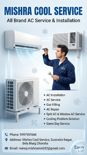 Mishra Cool Service आपके घर पर ही प्रोफेशनल AC सर्विस देता है। post image