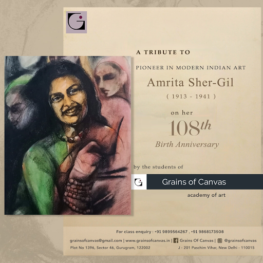 The students of Grains of Canvas celebrated the legacy of Amrita Shergil on her 108th birth anniv… post image