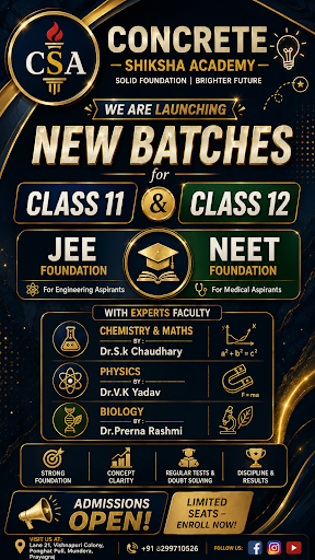 Admission 🎫 🎟️ Open for the #best coaching centre, Concrete Shiksha Academy is one of the trusted… post image