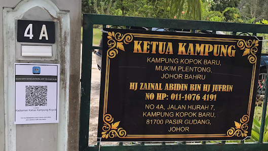 Ketua Kampung Kopok Baru 4a, Jalan Hijrah 7, Kampung Kopok Baru, 81700 Pasir Gudang, Johor, Malaysia